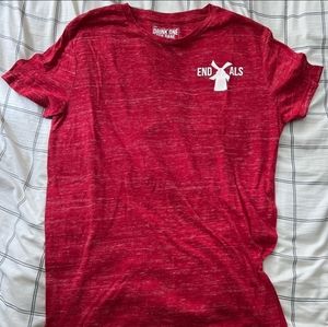 Drink One For Dane Dutch Bros T-Shirt Medium Short Sleeve Red Polyester